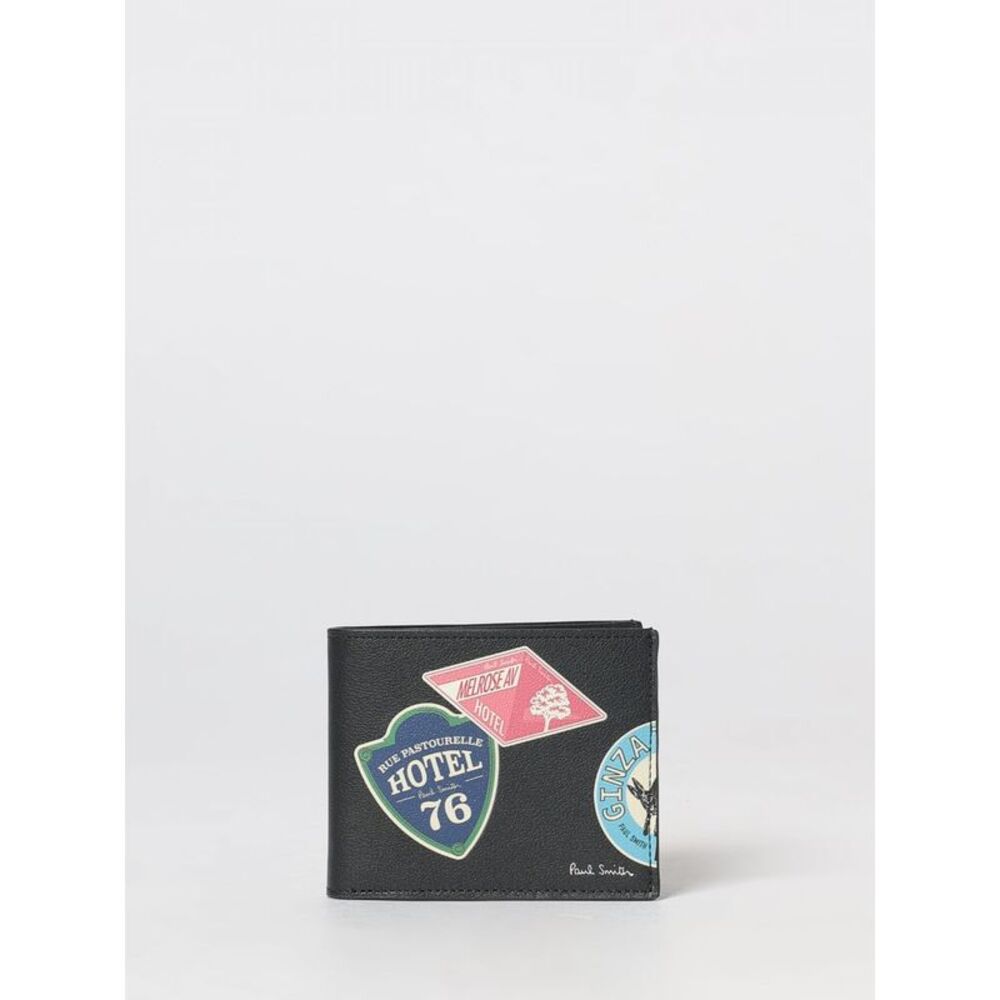Paul Smith Men Graphic Print Cow Leather Bifold Wallet Paul Smith